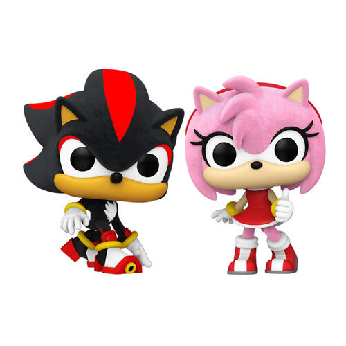 Funko Pop! Games: Sonic The Hedgehog - Shadow & Amy (Flocked)