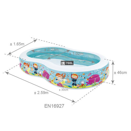Intex อินเท็กซ์ สระน้ำเป่าลม พาราไดซ์ ลายชายทะเล