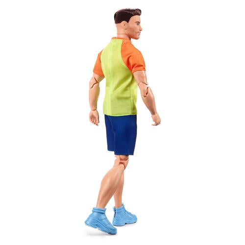 Barbie Looks Doll Ken Color Block Tee & Blue Shorts