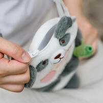 LuLu The Piggy Animal Party - Panda Lu Plush Crossbody Bag