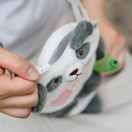 LuLu The Piggy Animal Party - Panda Lu Plush Crossbody Bag