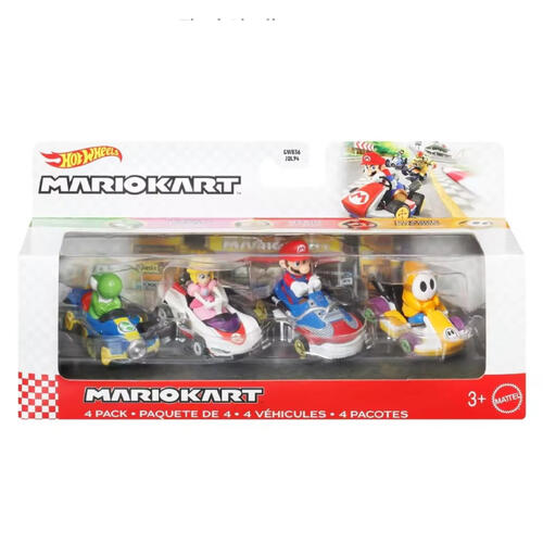 Hot Wheels Mario Kart 4 Pack Diecast - Assorted (1 Pc)