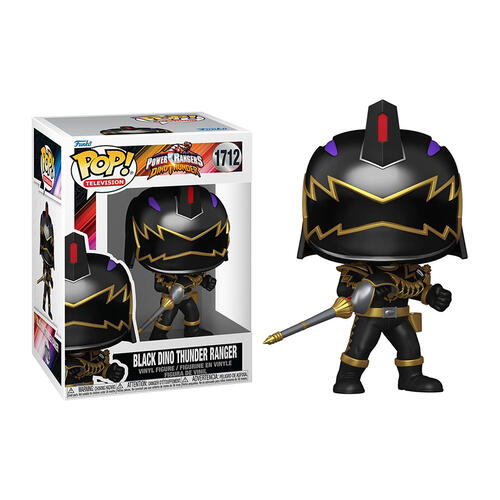 Funko POP! TV: - Power Rangers Dino Fury: Black Dino Thunder Ranger Vinyl Figure