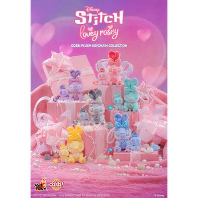 Hot Toys Cosbi Disney Stitch Lovey Rosey Plush Keychain - Blind Box (1 Pc)