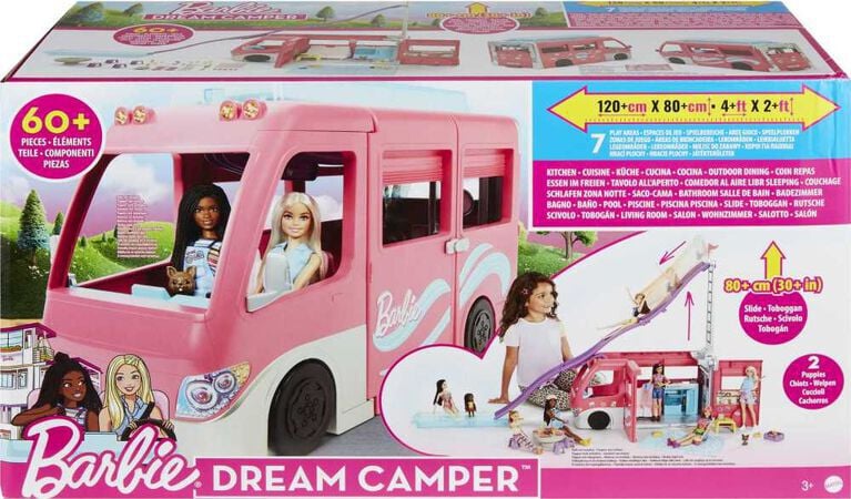 Barbie dream camper van playset deals with accessories