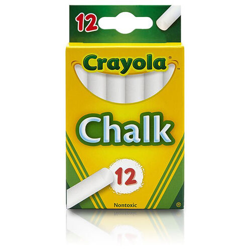 Crayola เครโยล่า สีชอล์ก สีขาว  12แท่ง ไร้สารพิษ