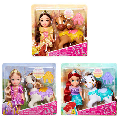 Disney Princess ตุ๊กตาเจ้าหญิงตัวน้อยและม้าโพนี่ี่ (คละลาย)