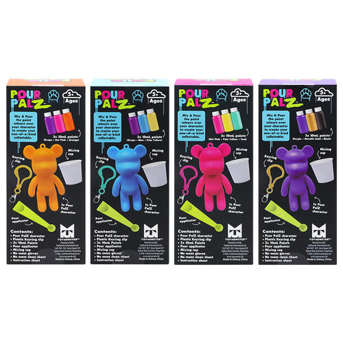 Pour PalZ Paint Mini Bear Keyring - Assorted (1 Pc)