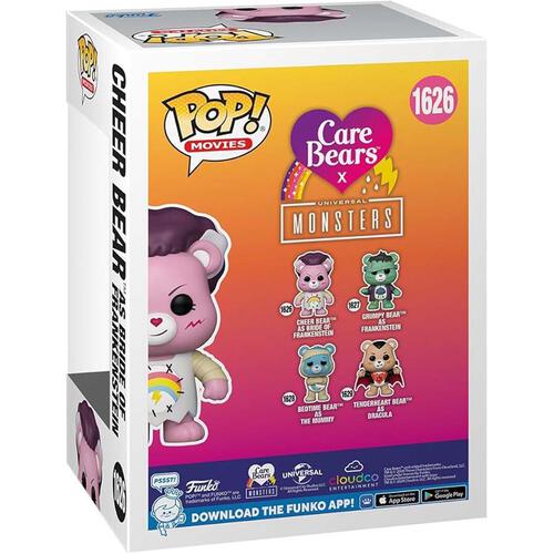 Funko Pop! Universal Monsters x Care Bears - Cheer Bear as Bride of Frankenstein
