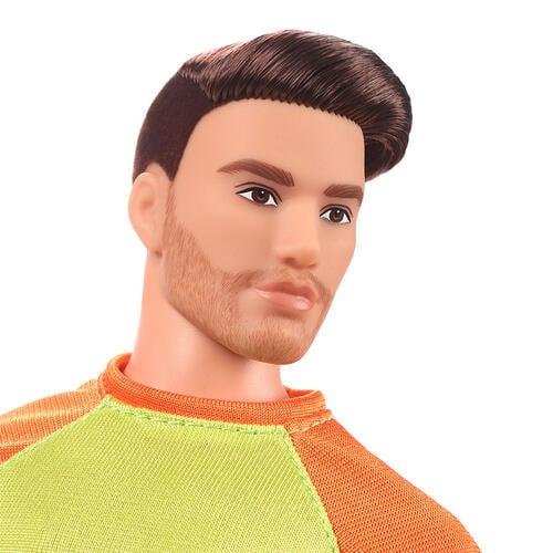 Barbie Looks Doll Ken Color Block Tee & Blue Shorts