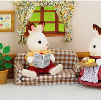 Sylvanian Family Chocolate Rabbit Father Set (Settee)
