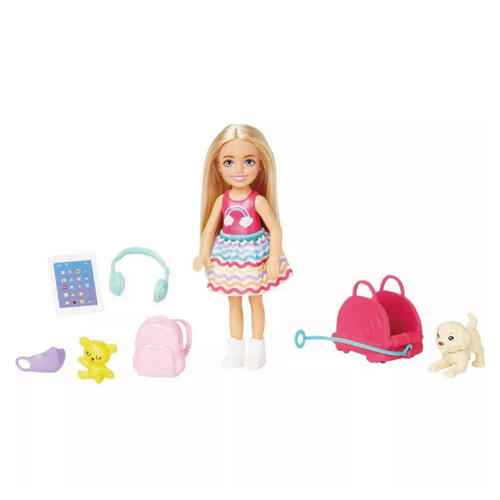 Barbie Chelsea Doll and Accessories Travel Set with Puppy