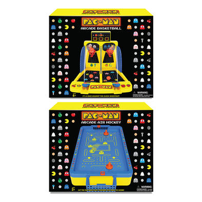Ambassador Games Pac-Man Arcade Basketball & Air Hockey Combo Set