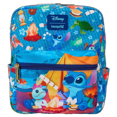 Loungefly Disney Stitch Camping Cuties Aop Nylon Mini Backpack
