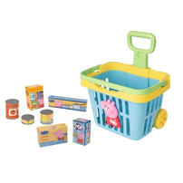 Peppa Pig playset Pull along shop basket with accessories