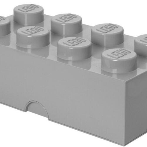 Lego เลโก้ กล่องเก็บบริค 8 ปุ่ม สีเทา 