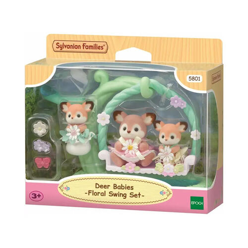 Sylvanian Families Deer Babies - Floral Swing Set