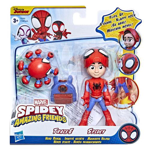 Spider-Man Spidey Amazing Friends Hero Reveal Spider-Man & Trace-E 2-Pack