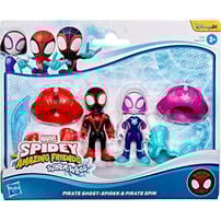 Spidey And His Amazing Friends Water-Webs Pirate Spin & Pirate Ghost-Spider Action Figure Set