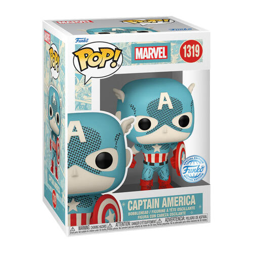 Funko Pop! Marvel - Captain America Figure (Retro)