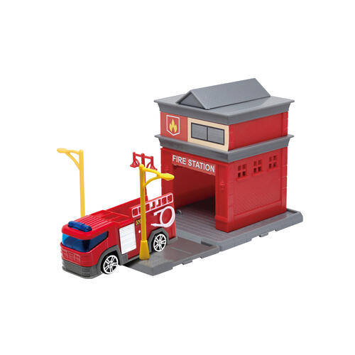 playpop Mini Fire Station with Track