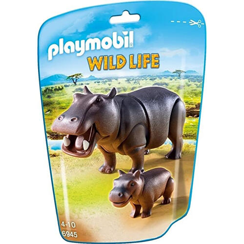 Playmobil เพลย์โมบิล ชุดฟิกเกอร์ฮิบโปกับลูกวัว