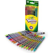 Crayola เครโยล่า สีไม้หมุนได้ 18สี ไม่ต้องเหลา