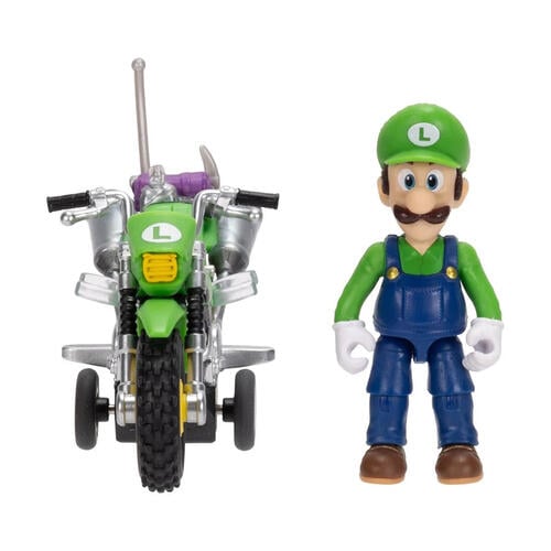 The Super Mario Galaxy Movie 2.5 Inch Luigi Figure With Pull Back Motorcycle