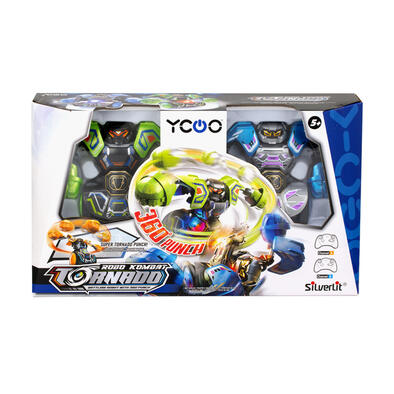 SilverLit Robo Kombat Tornado Spin Battle Pack (Blue and Green)