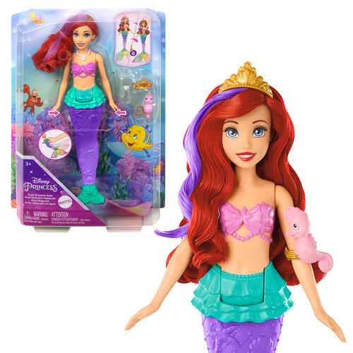 Disney Princess ตุ๊กตาเอเรียลนางเงือกเปลี่ยนสีได้