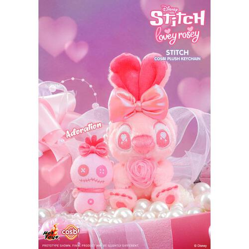 Hot Toys Cosbi Disney Stitch Lovey Rosey Plush Keychain - Blind Box (1 Pc)