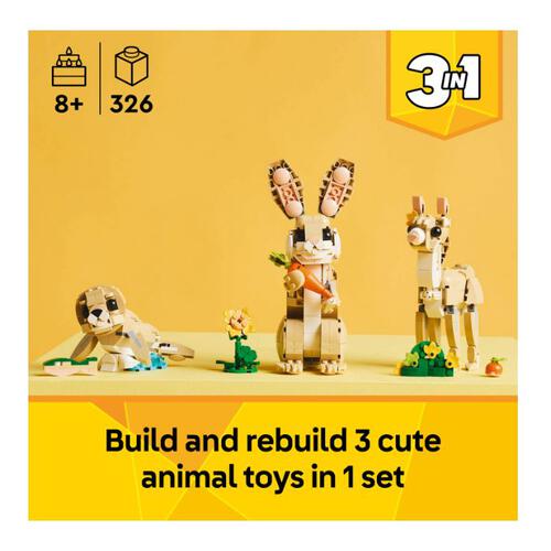 LEGO Creator 3 in 1 Cute Bunny 31162