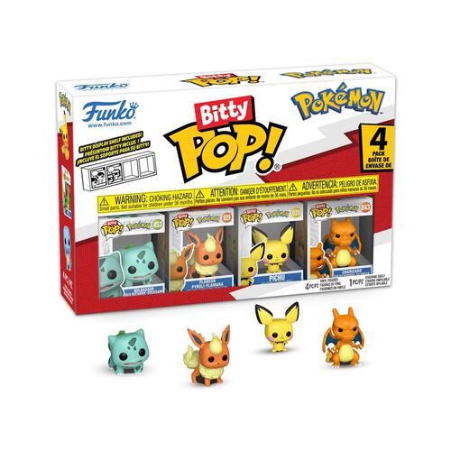 Funko Pokemon Bitty Pop! Vinyl Figure 4-Pack Set (Bulbasaur, Flareon, Charizard & Pichu)