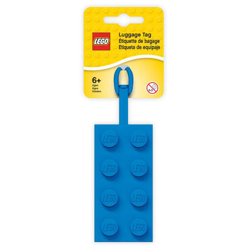 LEGO Luggage Tag Brick 2x4 Blue
