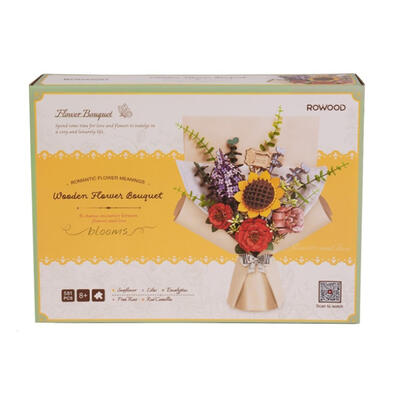 Robotime Rowood DIY Wooden Flower Bouquet 3D Wooden Puzzle