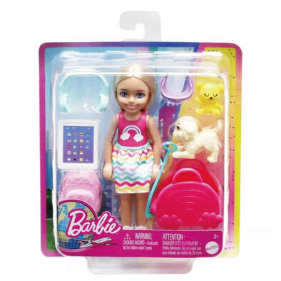 Barbie Chelsea Doll and Accessories Travel Set with Puppy