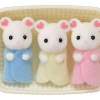 Sylvanian Marshmallow Mouse Triplets 