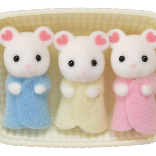 Sylvanian Marshmallow Mouse Triplets 
