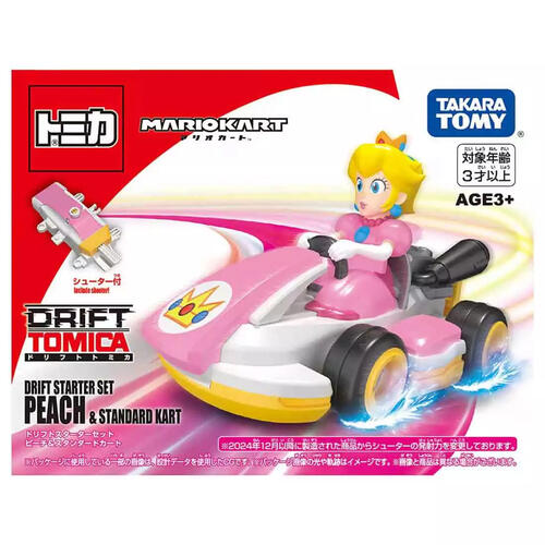 Tomica Drift Tomica Mario Kart Drift Starter Set - Peach & Standard Kart