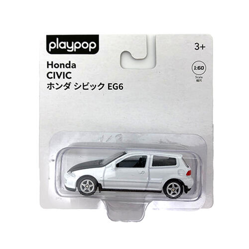 playpop 1:60 Diecast Car Honda Civic EG6 - White