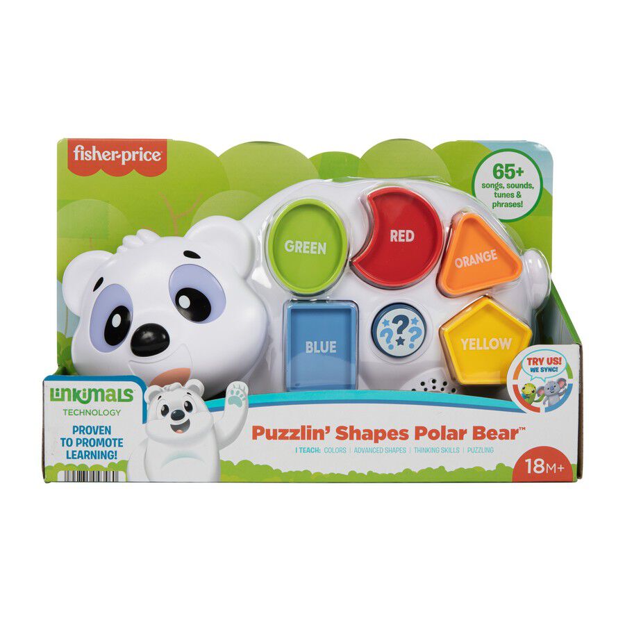 Fisher Price Linkimals Puzzlin Shapes Polar Bear Toys