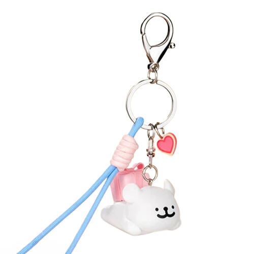 Funism Maltese And Gift Box Keychain