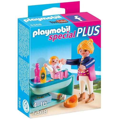 Playmobil เพลย์โมบิล สเปเชียลพลัส ฟิกเกอร์แม่ลูก กับโต๊ะเปลี่ยนผ้าอ้อม