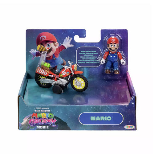 The Super Mario Galaxy Movie 2.5 Inch Mario Figure With Pull Back Motorcycle