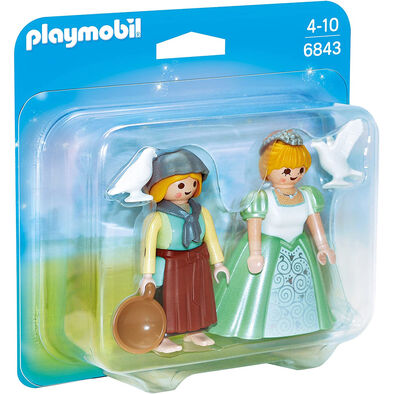 Playmobil เพลย์โมบิล ฟิกเกอร์สะสมแพ็กคู่ เจ้าหญิงและสาวใช้