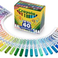 Crayola เครโยล่า สีเมจิกล้างออกได้ หัวใหญ่ 40 แท่ง
