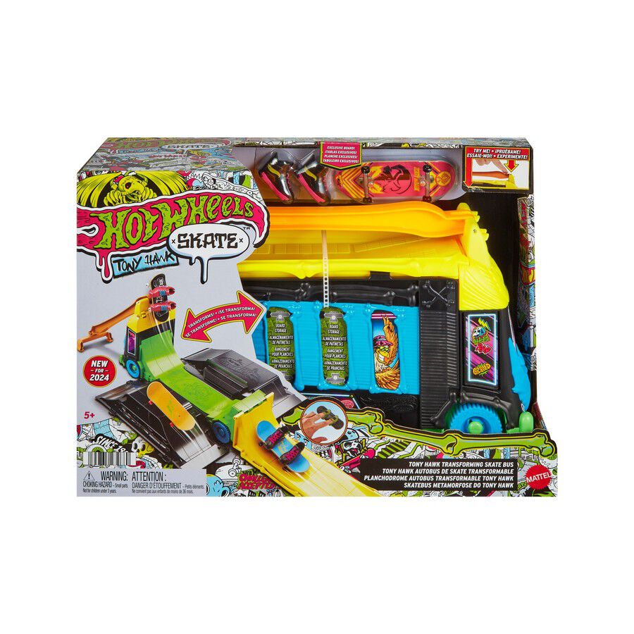 ホットウィール TONY HAWK TRANSFORMING SKATE BUS Hot Wheels Skate Tony Hawk Transforming Skate Bus | Toys
