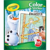 Crayola เครโยล่า กระดาษระบายสีพร้อมสติ๊กเกอร์ ลาย Frozen 2