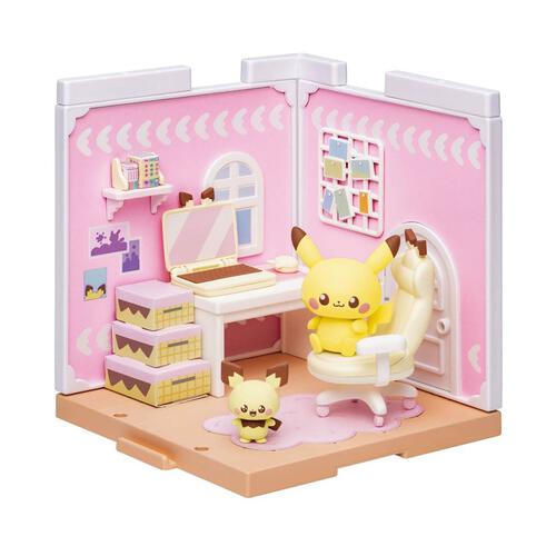 Takara Tomy Pokemon Pokepeace House Hobby Room Pichu & Pikachu Set