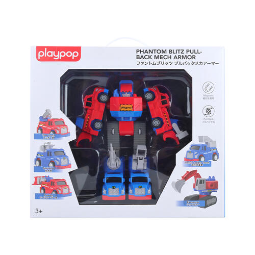 playpop Phantom Blitz Pull-Back Mech Armor